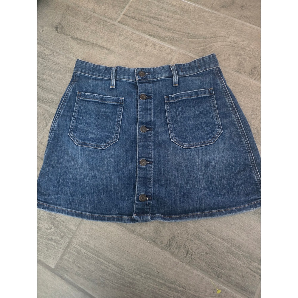 Denim & Supply Ralph Lauren Tilden Button Front Denim Mini Skirt Blue Size 30